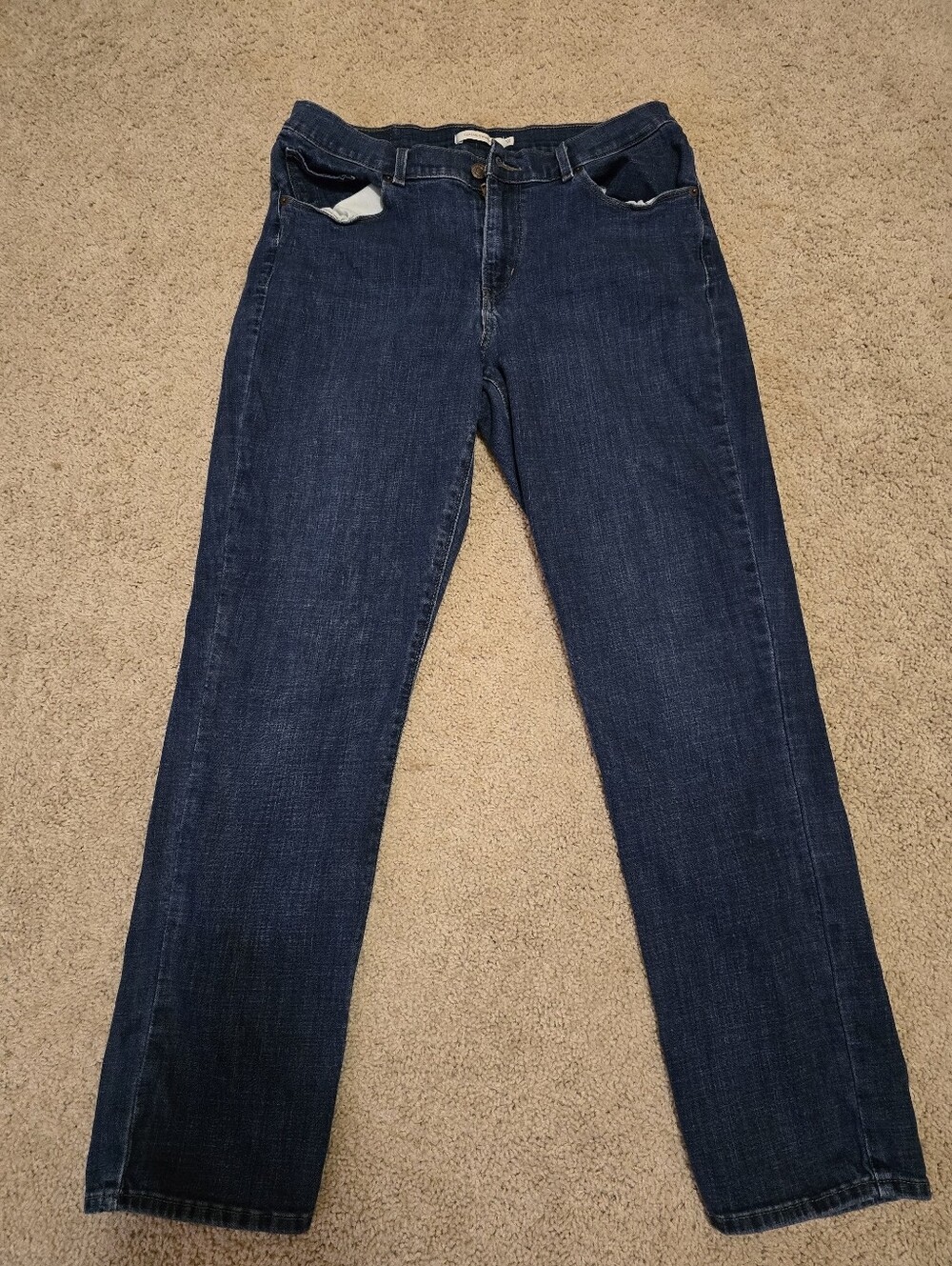 Women's Dark Blue Straight-Leg Jeans